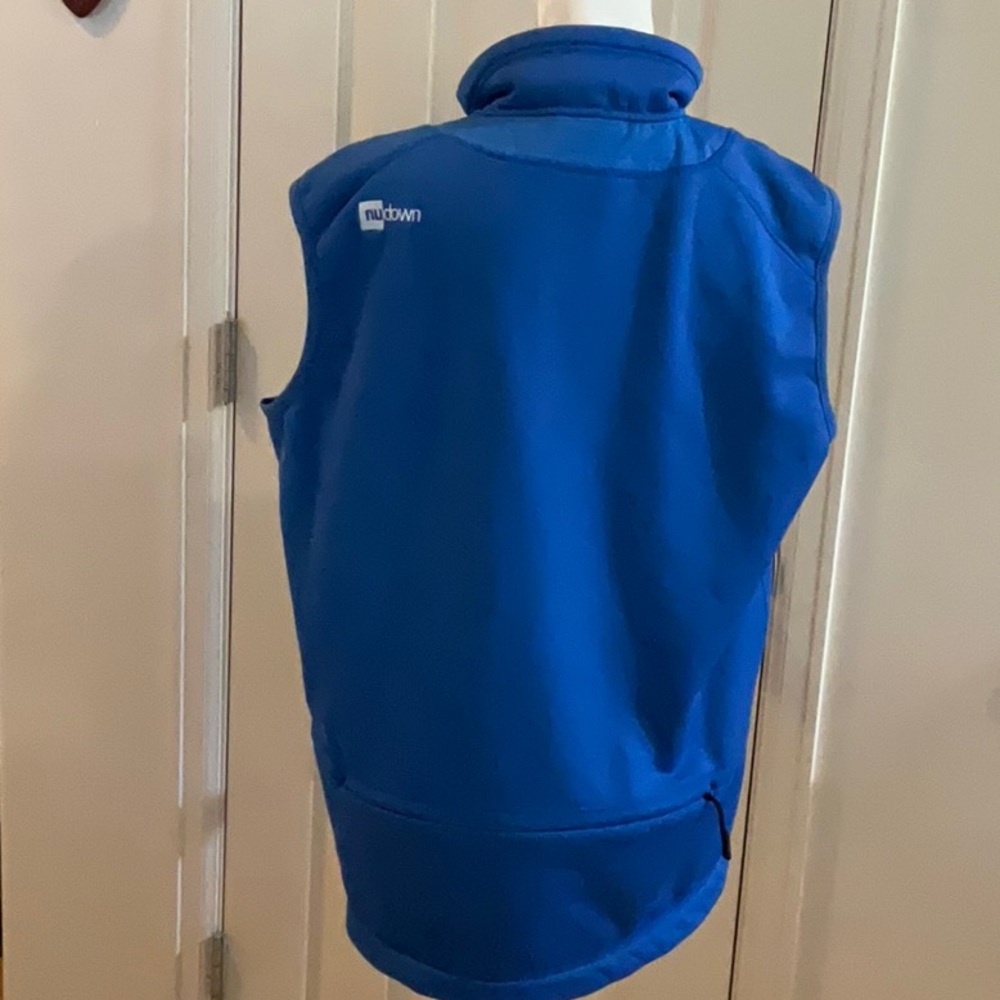 Men's Blue Nudown Inflatable Softshell Vest - Picture 6 of 10